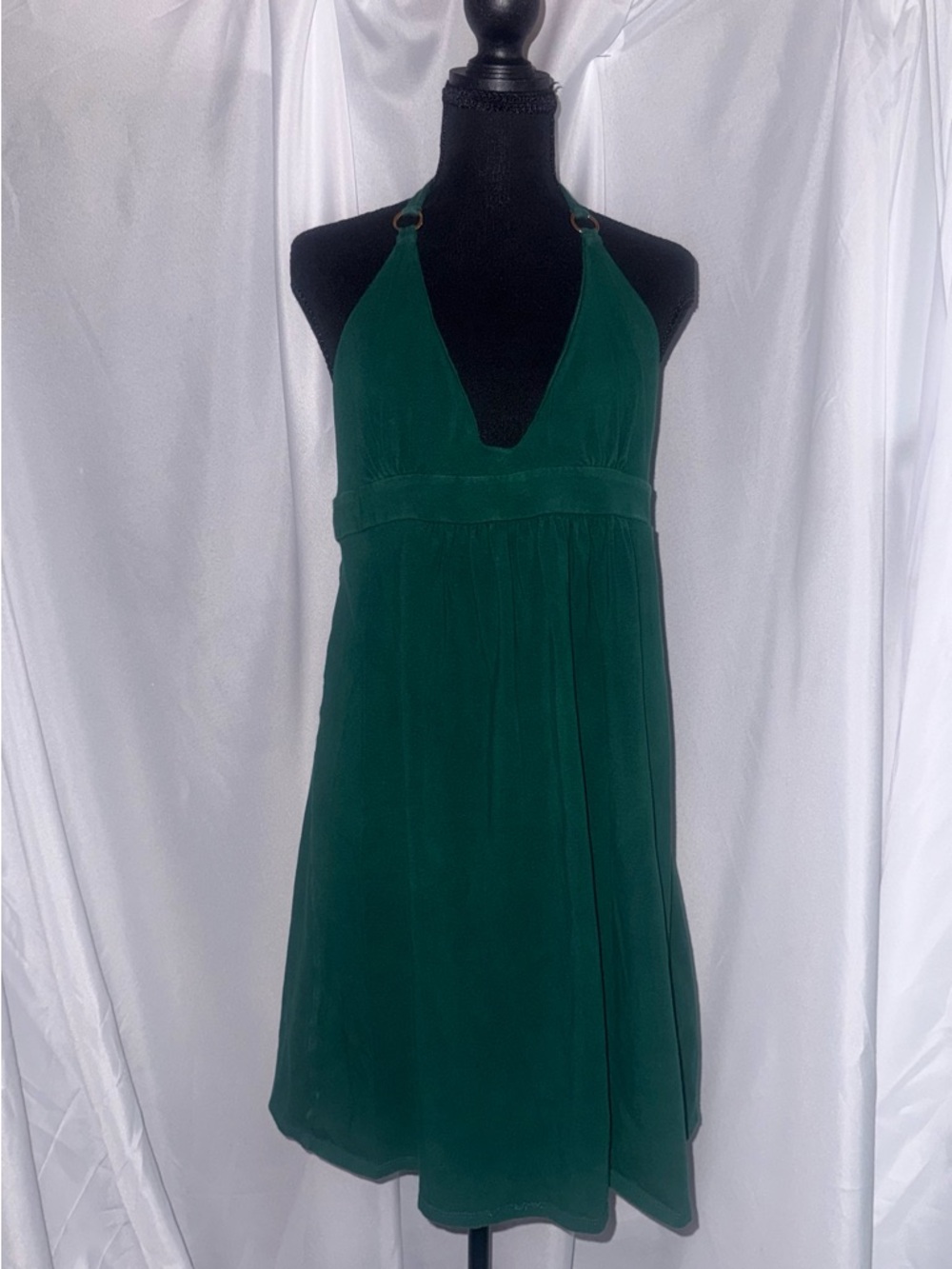 Moda International Teal Green Backless Halter Dress